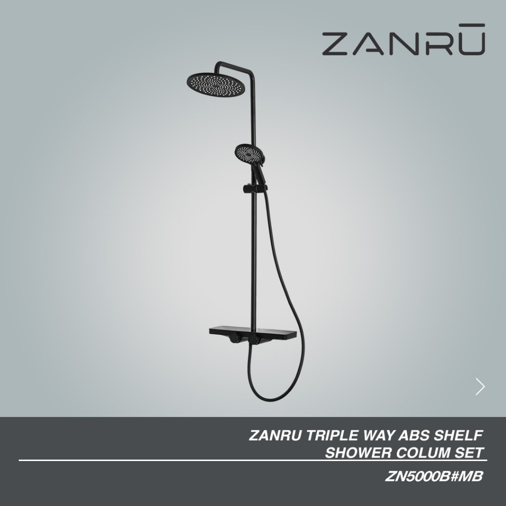 ZANRU 3 way Shelf Column Set ZN500B | Shower Column - Shower Tiang
