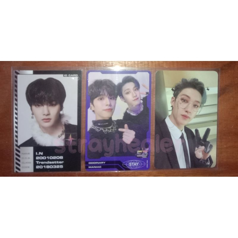 [BACA DESKRIPSI] stray kids oddinary photocard pc album id card unit tc jewel case i.n chanmin chan 