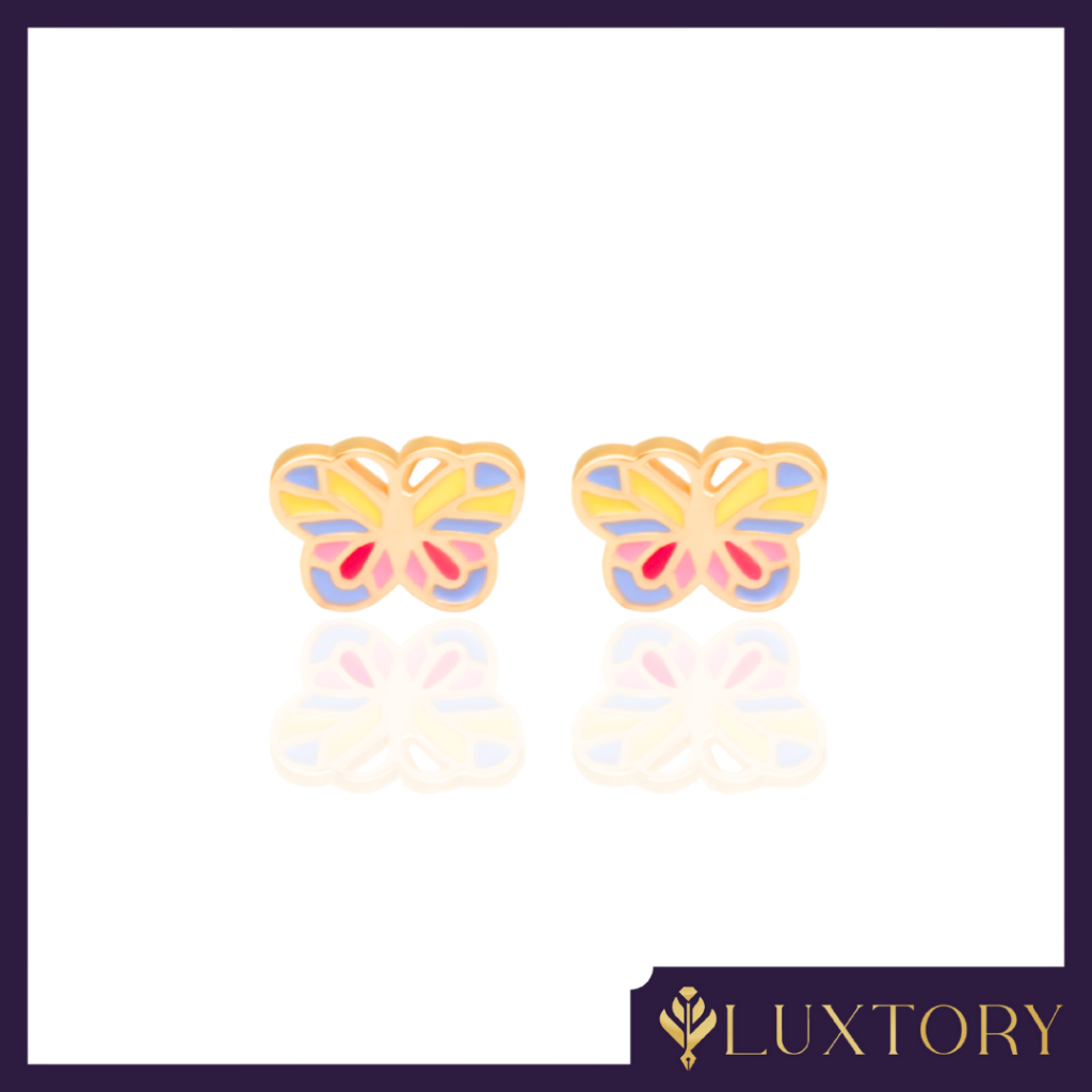 Anting Emas Tauge Varian Butterfly Permata 6K