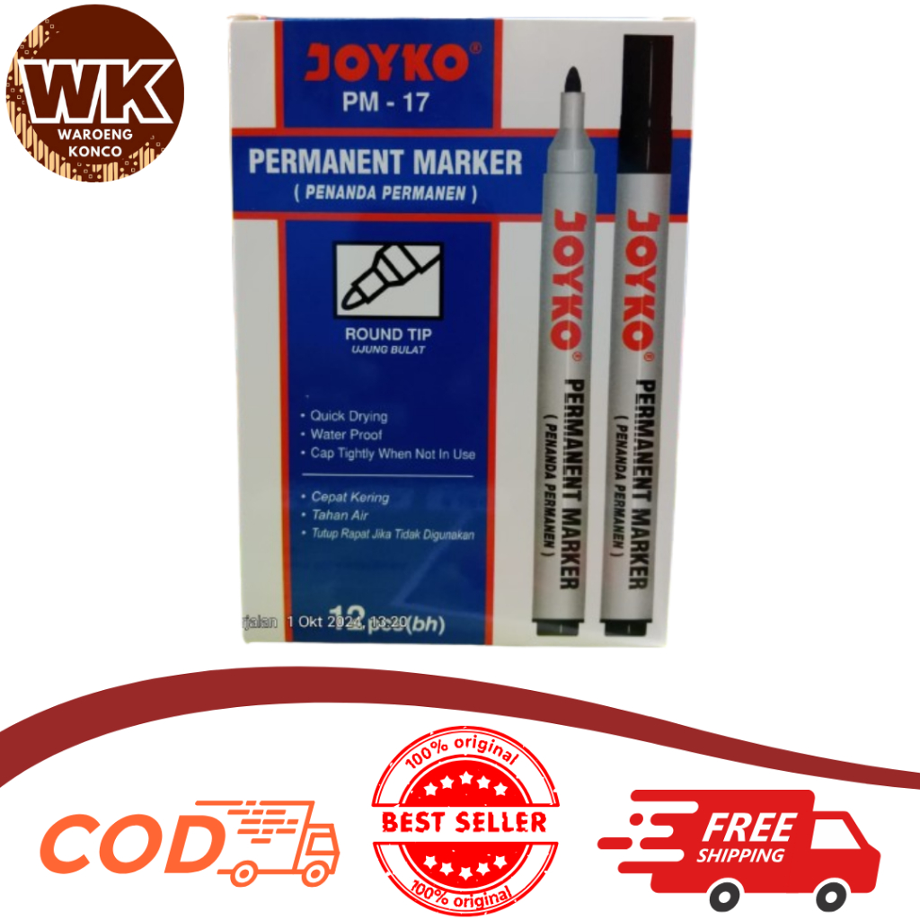 

SPIDOL Permanen Joyko PM-17 Permanent Marker Joyko (12 PCS)