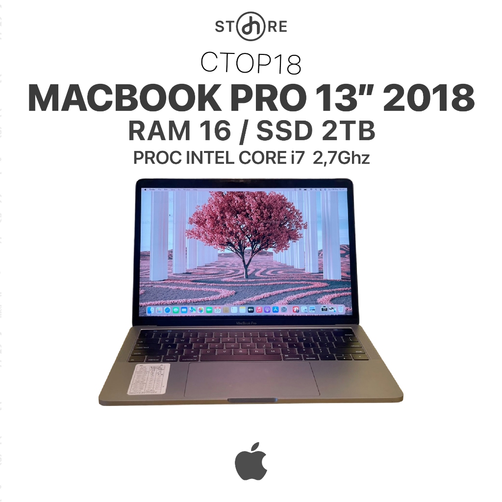 Second , Macbook Pro 2018 13" , 16/2TB, Grey , CTOP18