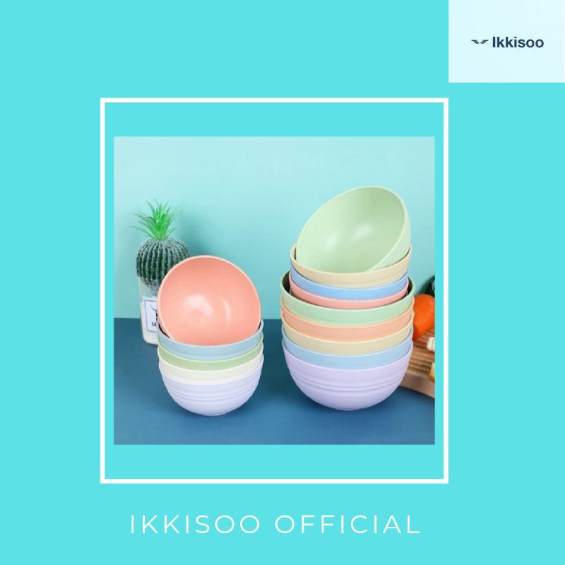 IKKISOO Mangkok Wheat Straw Microwave