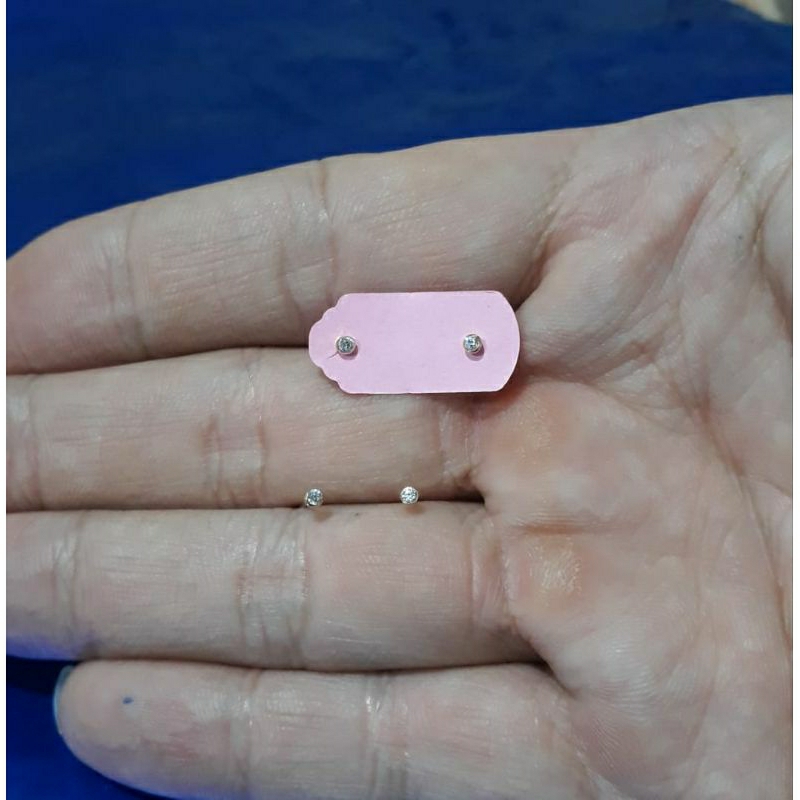 YU8 Anting Tindik Hidung Mata & Polos (Emas Muda 6K)