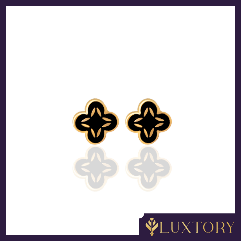 Anting Emas Tauge Varian Clover Permata 6K
