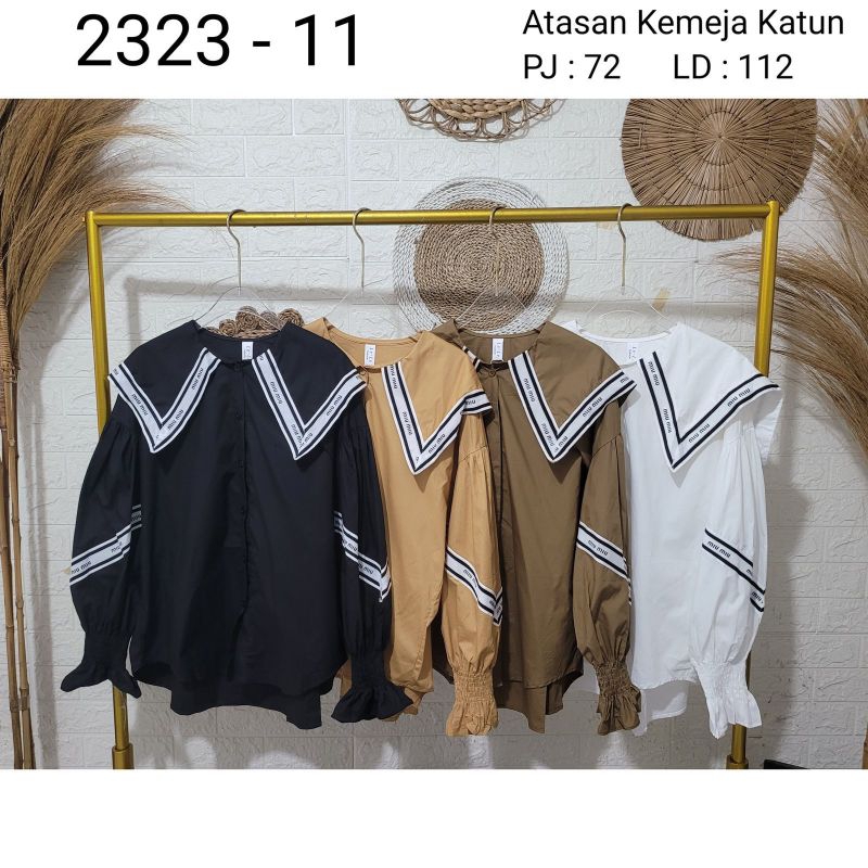 ARF - RRE - 232311 - Atasan Kemeja List Miu Miu
