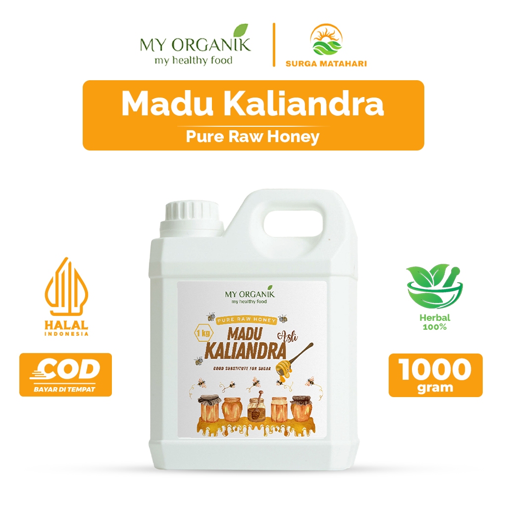 

My Organik Madu Kaliandra Murni Asli 100% Pure Raw Honey Super Premium Quality 1kg Original