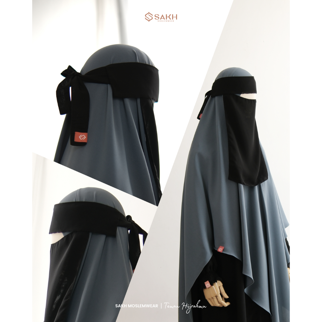 Niqab tali cadar bandana poni siffon arab
