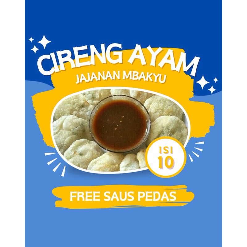 

cireng ayam premium, free saus chili oil