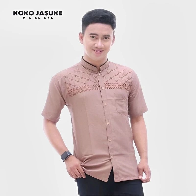 Baju Koko Jasuke - Baju Koko Bordir Lengan Pendek