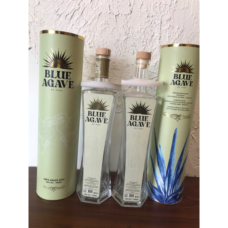 botol bekas minuman Blue Agave botol antik botol unik pajangan botol hiasan
