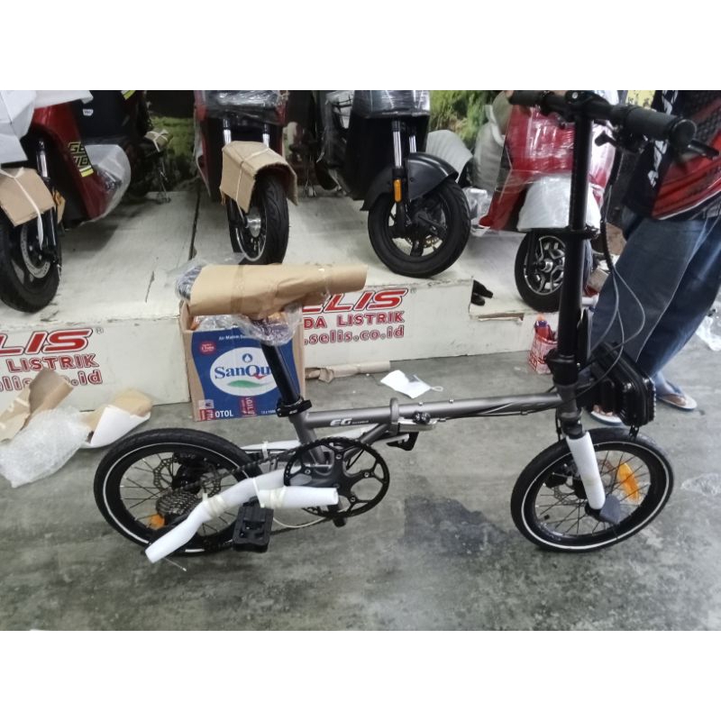 Sepeda lipat Evergreen Folding Maximus 16 chromoly 9 speed hidrolik