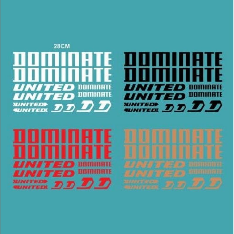 Cutting sticker sepeda United DOMINATE new Desain