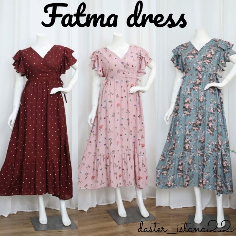 Fatma dress daster kimono panjang rayon busui friendly home dress
