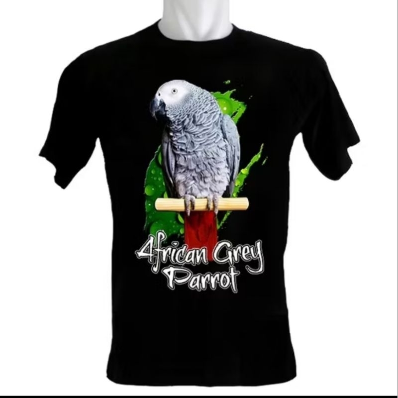 KAOS BURUNG AFRICAN GREY PARROT