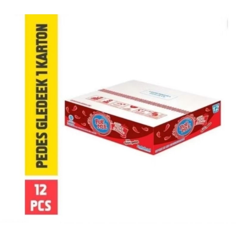 

Pop Mie Goreng Pedas Gledek Ayam Peda 1 Dus isi 12pcs @75 Gr