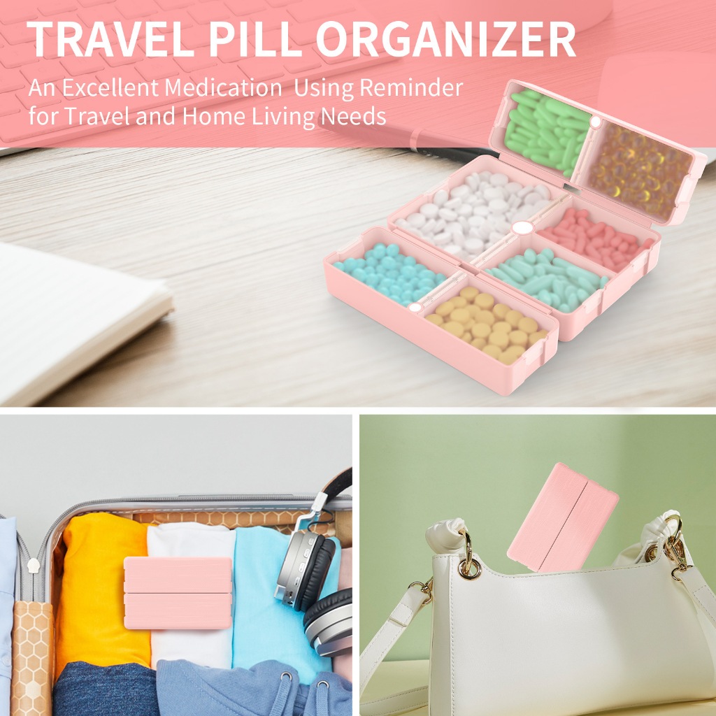 Kotak Obat Pill Travel Organizer Magnetic 7 Sekat Size Besar