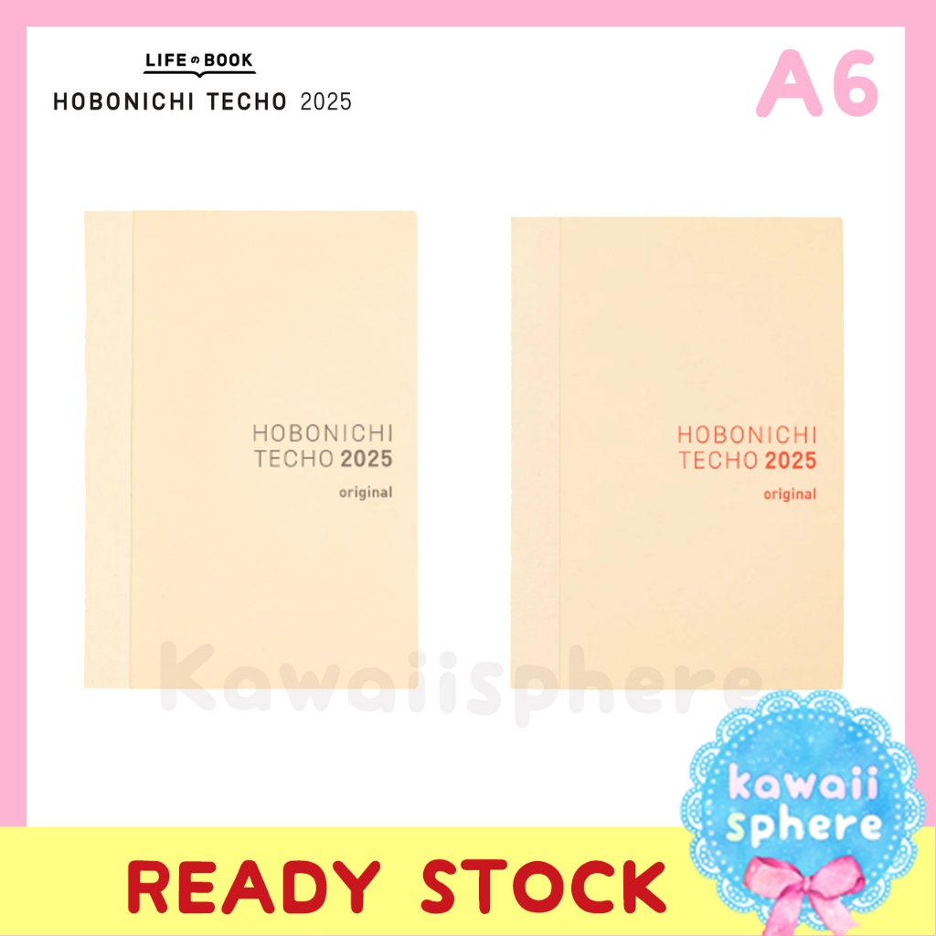 

Hobonichi Techo 2025 A6 Original Book (January Start) | Monday / Sunday Start | Hobonichi 2025 | Ready Stock Handcarry Jepang