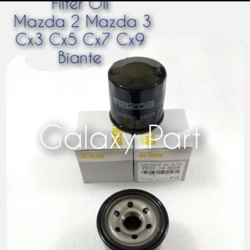 Filter oli saringan oli Mazda 2,3,4,5,6 CX5 CX7 CX9 Biante PE01-14-302A
