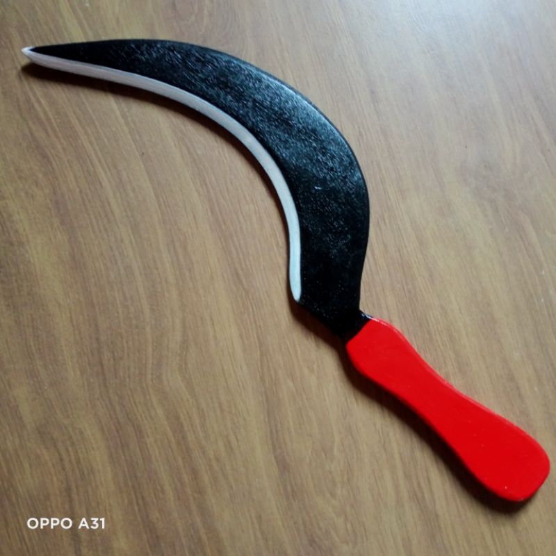 Celurit Kayu Jati Peraga Silat Beladiri/Celurit Silat/Celurit IPSI/Celurit Pencak Silat/Celurit Main