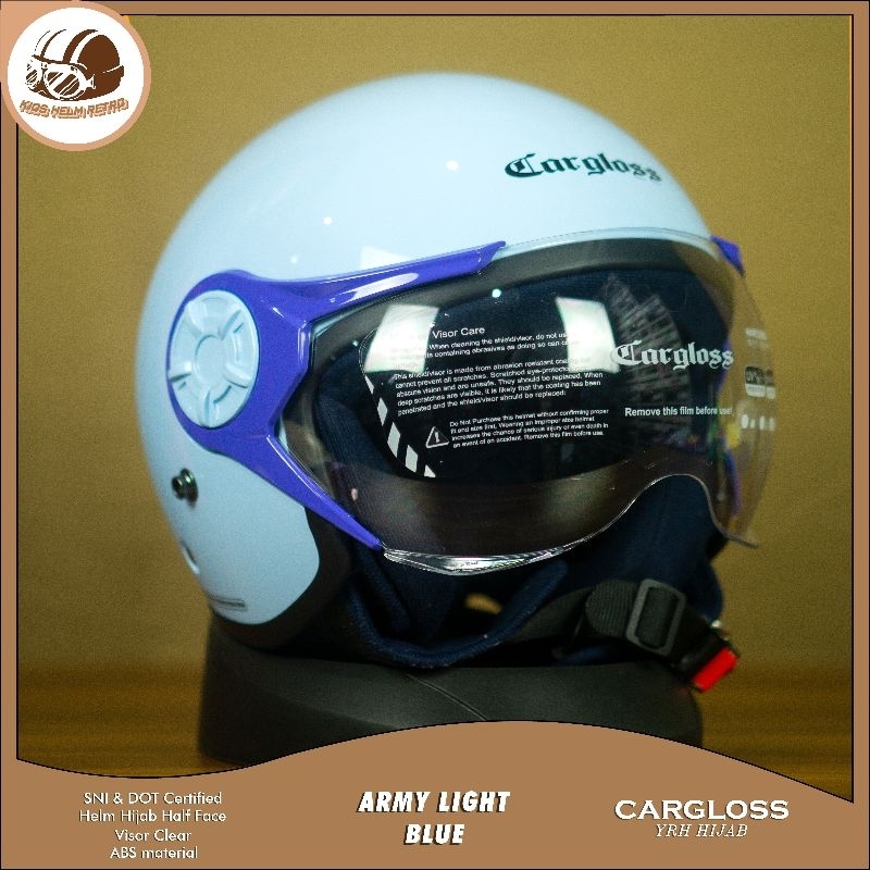Helm Hijab Cargloss YRH warna Biru Muda