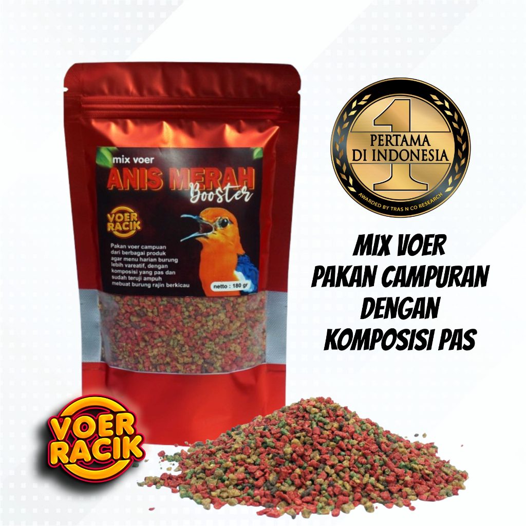 VOER ANIS MERAH MAKANAN BURUNG ANIS MERAH MIX VOER RACIK KHUSUS TERBUKTI AMPUH MEMBUAT BURUNG GACOR