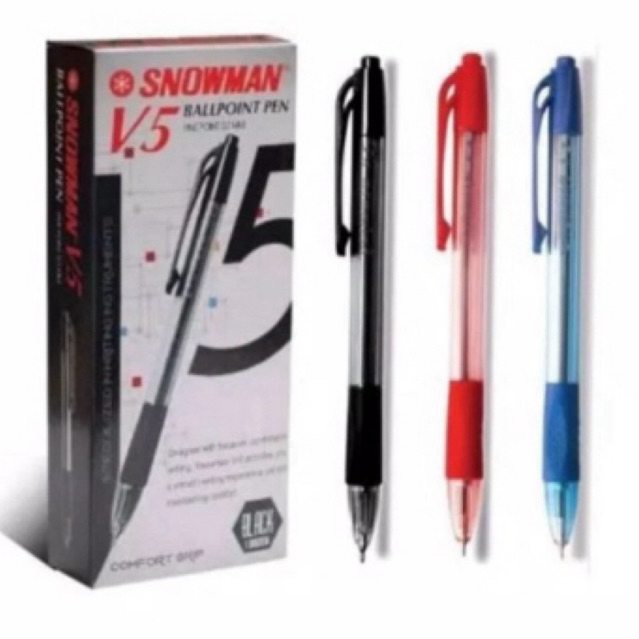 

Pulpen Pena Cetek Snowman V5 Black (Pcs)