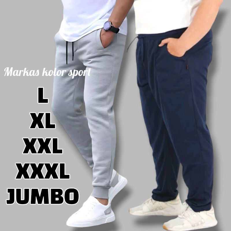 (JUMBO) Celana Jogger Training olahraga Pria Wanita SwetPants panjang joger laki laki JUMBO sport tr