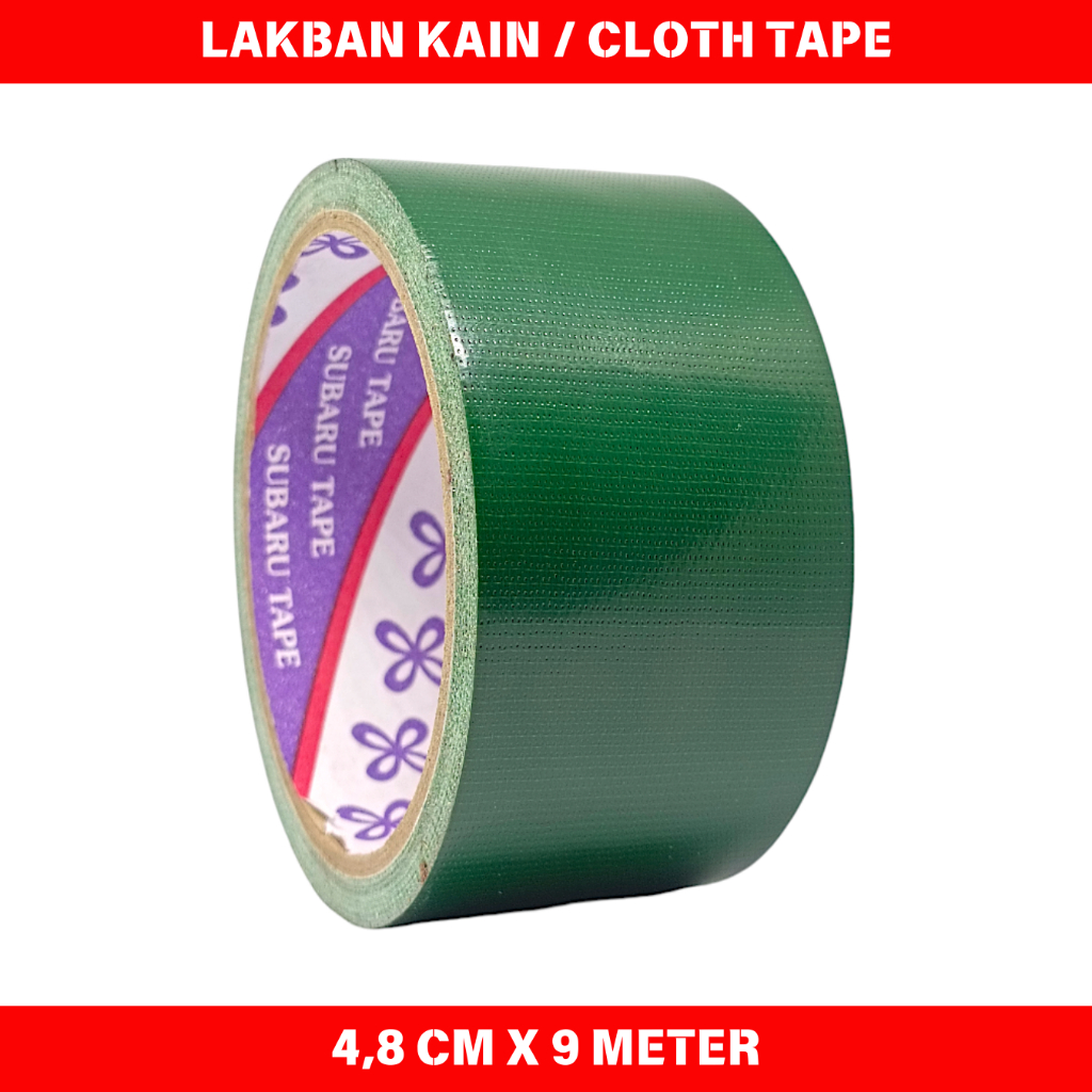 

Lakban / Isolasi / Selotip / Cloth Tape 4,8 cm / Hijau