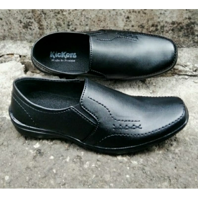 SEPATU PANTOFEL PRIA FORMAL CASUAL HITAM