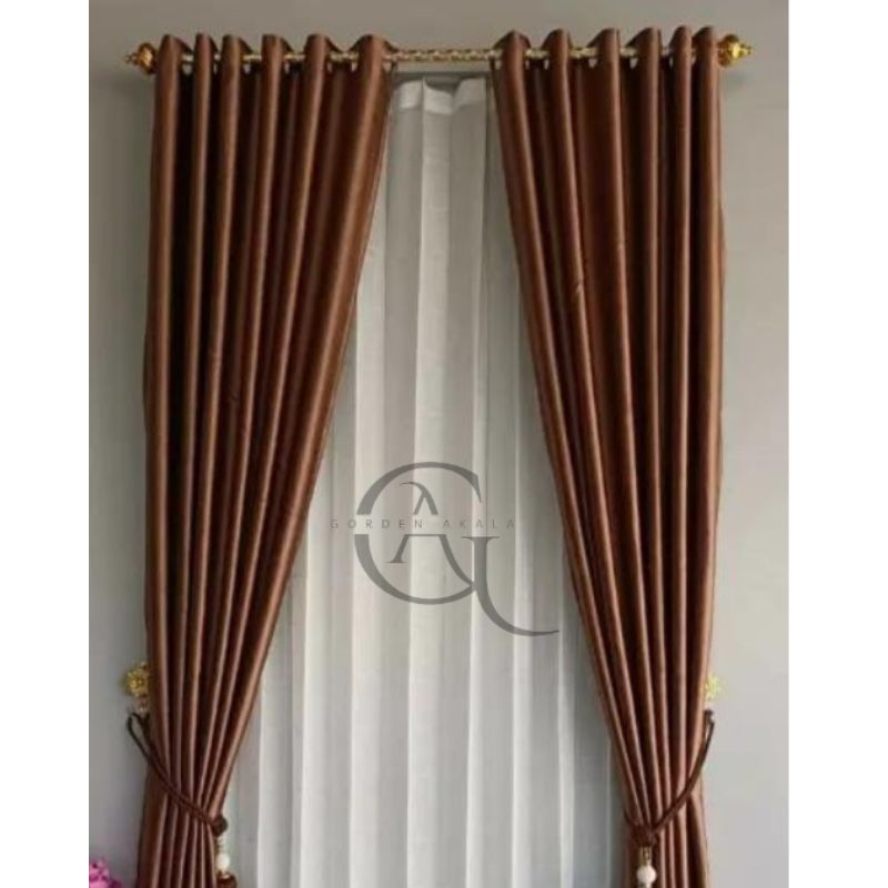 GORDEN BLACKOUT IMPORT GLOSSY LEBAR 12 GELEMBUNG TEBAL MEWAH BERKUALITAS GORDEN GLOSSY JENDELA