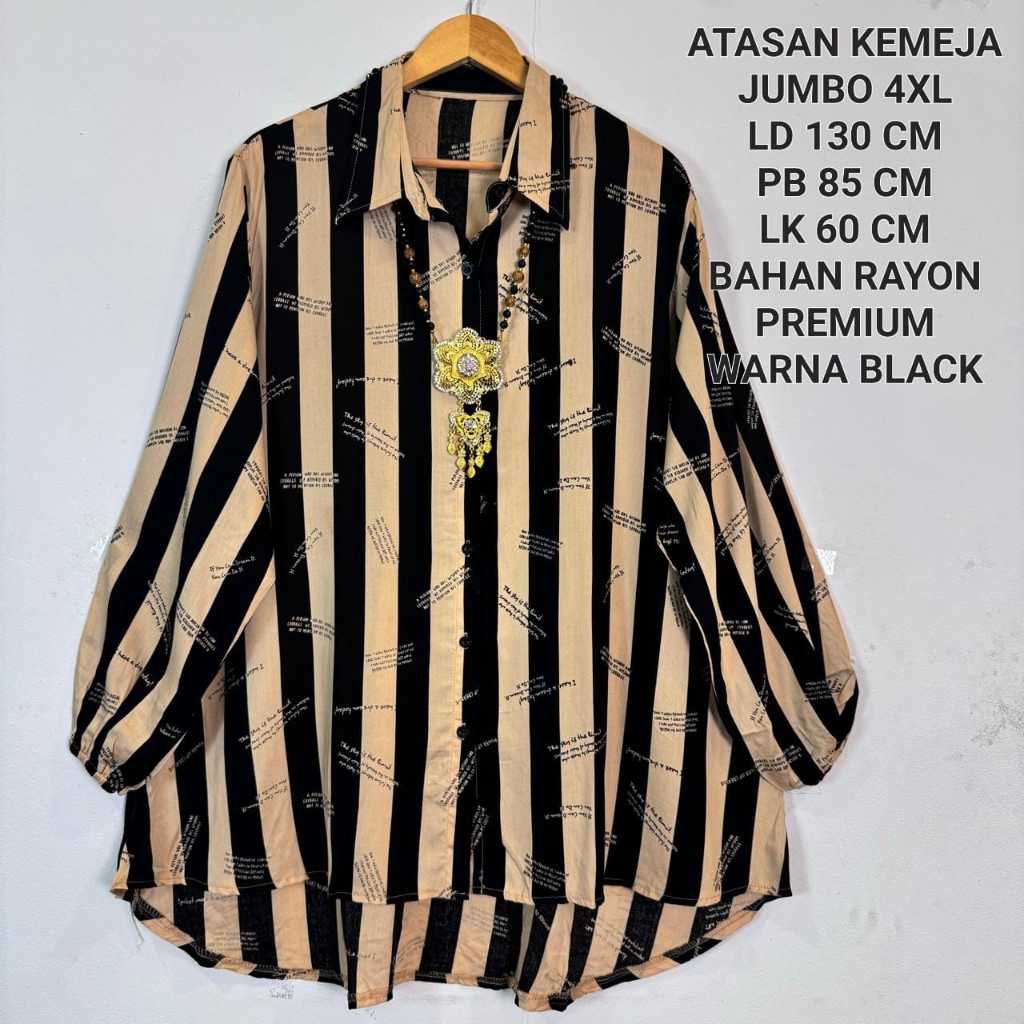 Atasan Kemeja Jumbo Ld 130 Cm Motif Kekinian