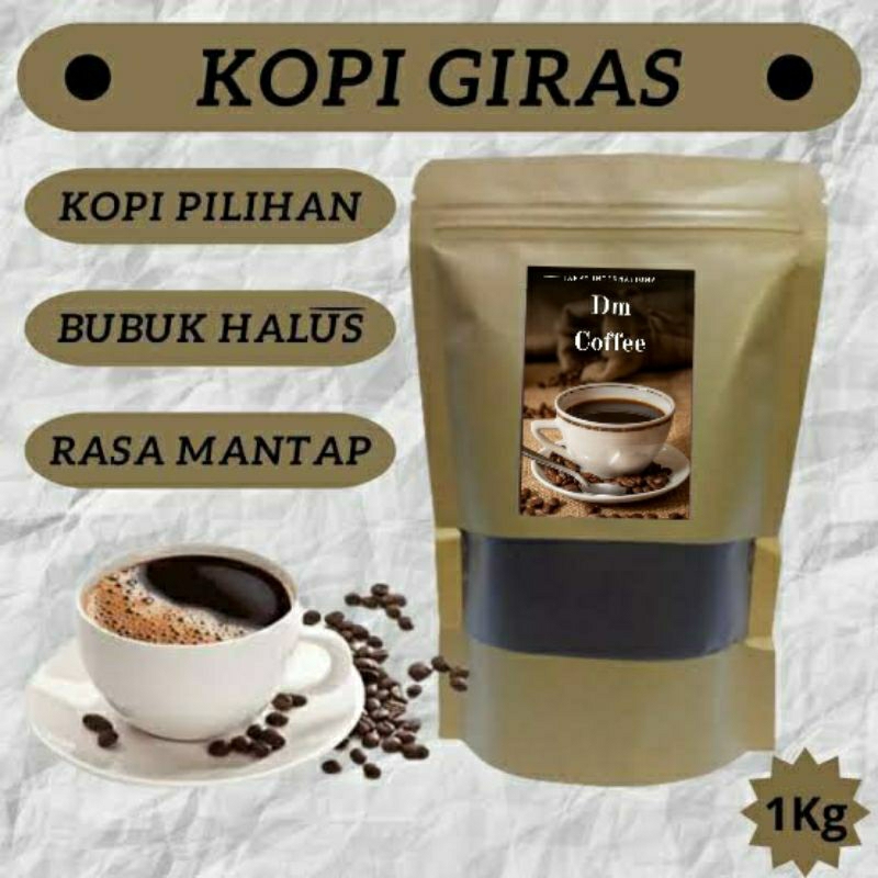 

Kopi Bubuk Giras 1kg Premium Giling Halus Jamin Nagih | Kopi Giras Original