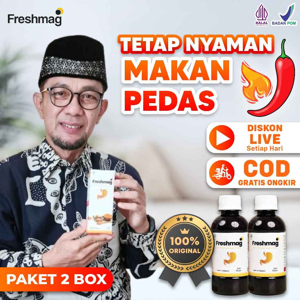 

[PAKET 2 BOX] | Freshmag | Madu Herbal Alami Mengatasi Asam Lambung Maag Gerd isi 200ml [Official Store]