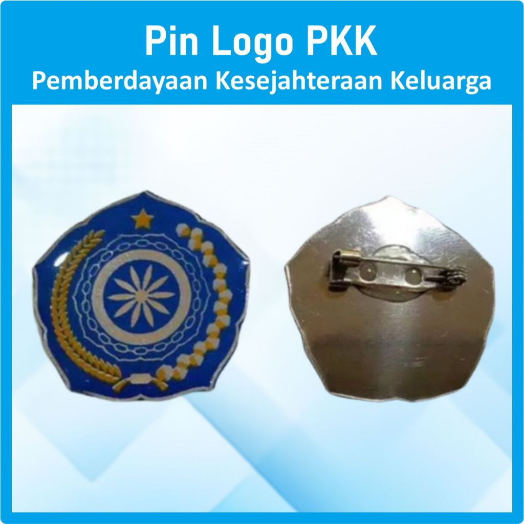 PIN PKK alumunium patri 3,5cm lapis resin | Bros PKK | Pin Logo PKK peniti | Pin Bros PKK | Lencana 