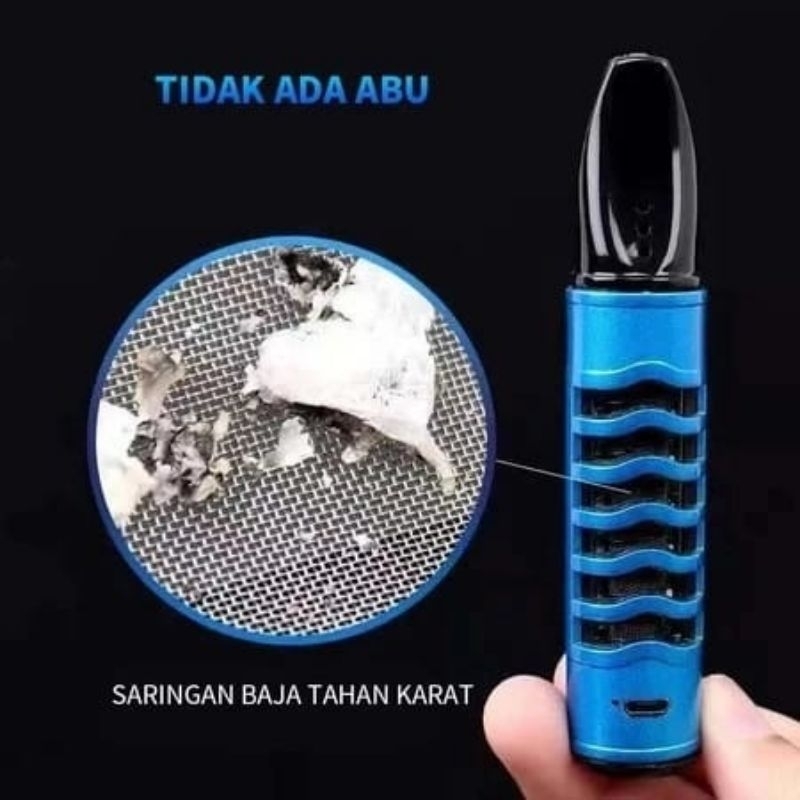 {YM} Pipa Asbak Portable Holder Filter Korek Pemantik USB / Pipa Asbak Portable Padud Holder Filter 