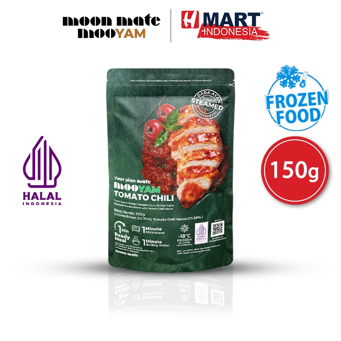 

MOOYAM Tomato Chili - Daging Dada Ayam Kukus Premium Instan dengan Saus Tomat Cabe 150g