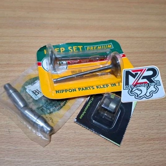 KLEP IN/EX SET BLITZ R ZX 130//PAYUNG KLEP/BOAH KLEP/BOTOL BOS SEAL/SIL KLEP KAWASAKI ATHLETE BLITZ 