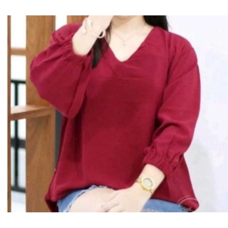 ORI*Atasan Wanita Polos  Baju Wanita Kekinian Outfit Terbaru