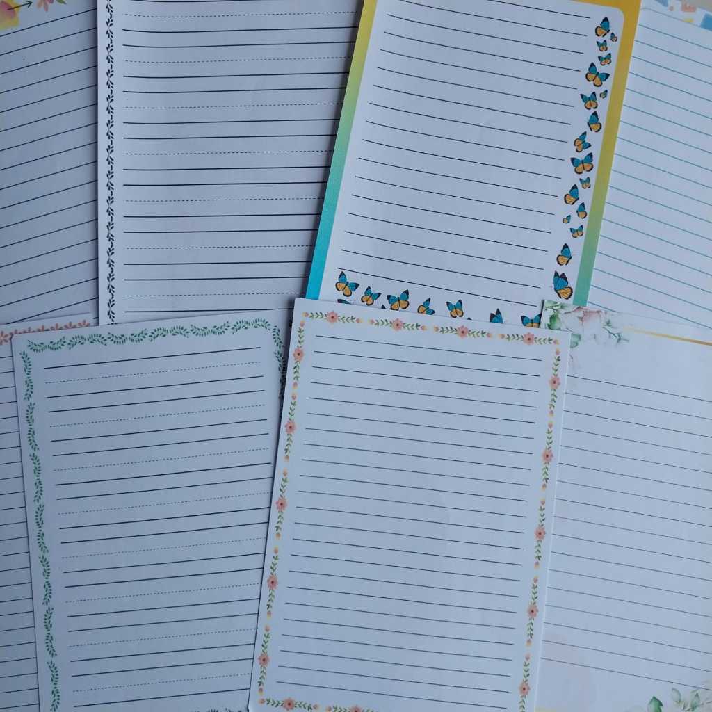 

[ paww craft ] Kertas note lembaran motif pinggiran untuk dekorasi scrapbook journaling JK-023