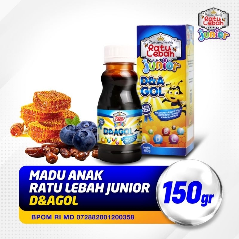 

Madu Anak Ratu Lebah Junior D&A Gol 150 gram