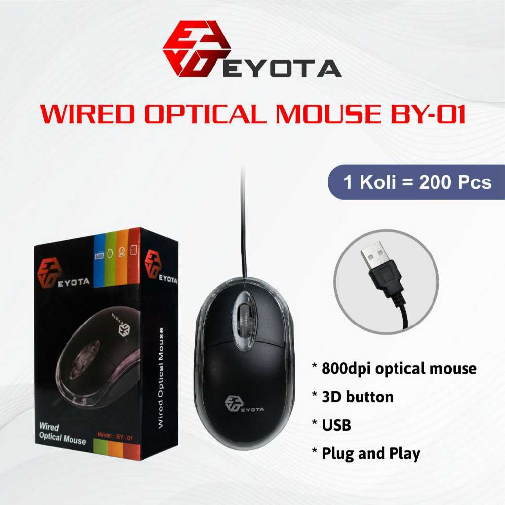 Mouse USB Opitcal Wired / Mouse Kabel USB Eyota