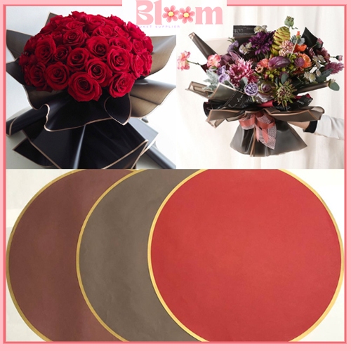 

Kertas buket bunga list gold flower wrapping Kb6300