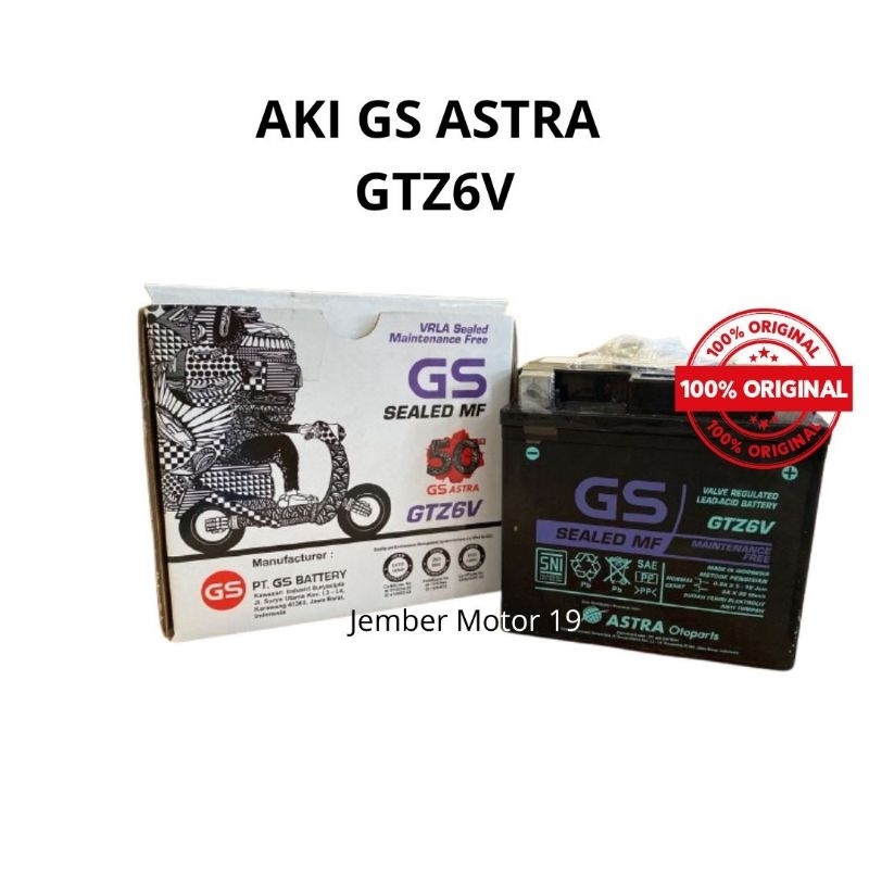 AKI/ACCU MOTOR GS ASTRA GTZ6V VIXION, VARIO 150/125  ORIGINAL
