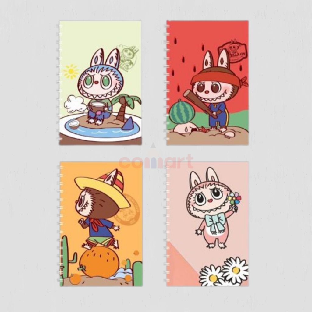 

Notepad - Notebook Spiral Moka stationery MK-5457 - Labubu 2540-833 - 832 - Buku Spiral Cute A5 - notebook motif lucu
