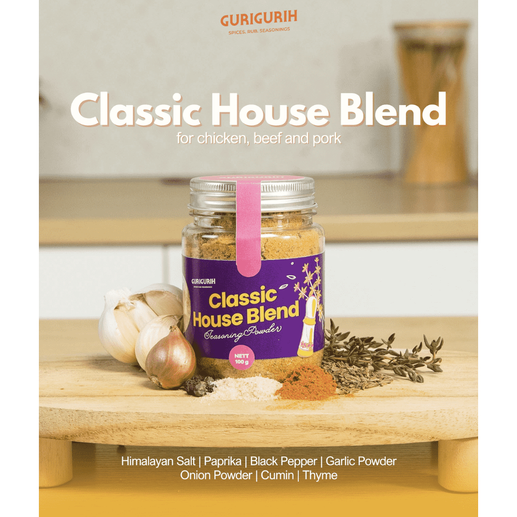 

Gurigurih Classic House Blend 100g | Bumbu Marinasi Diet Serbaguna Rendah Kalori