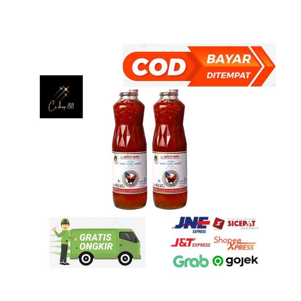 

Maepranom Sweet Chili Sauce 980 gr Thailand Brand Saus Chilli Thai Sauce Ori Thailand Thai