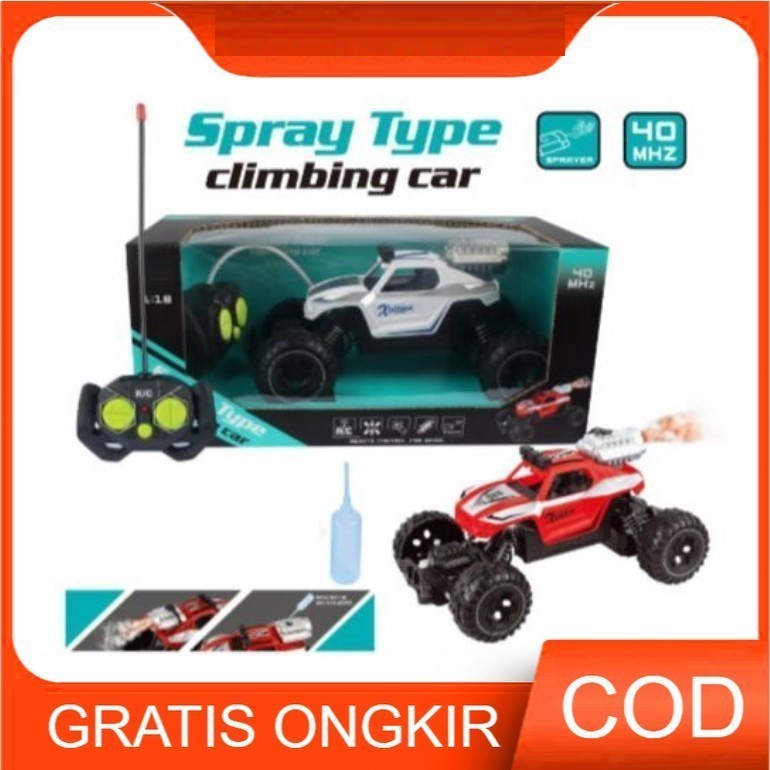 MAINAN ANAK RC SPRAY TYPE CLIMBING CAR 1:18 / 338-25A REMOTE CONTROL BISA MENGELUARKAN ASAP RC CAR S