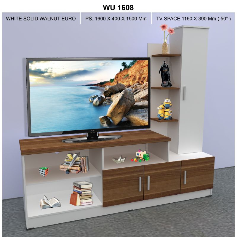 Meja Tv Buffet Minimalis WU Marble Silver Tahan Lama