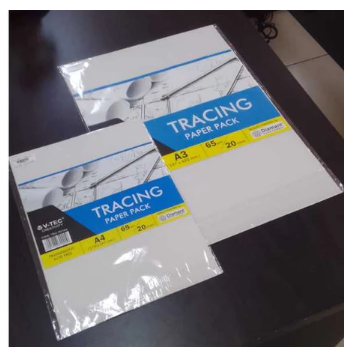 

V-tec tracing paper kertas kalkir jiplak A3 A4 65gsm isi 20 lembar