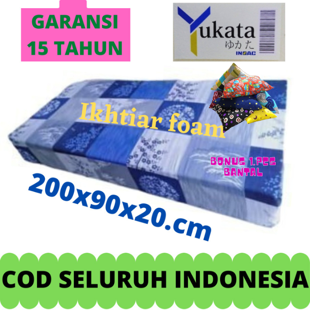 Kasur Busa Inoac Yukata 200x90x20 UKURAN SINGLE Kasur Inoac Yukata Garansi 15 Tahun INOAC ORIGINAL